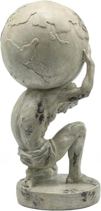 Lukitas Atlas Holding Up World Statue and Sculpture, Lifting The Earth Figurine Decor, Creative Ornament for Home Office Living Room, Resin 11.5''