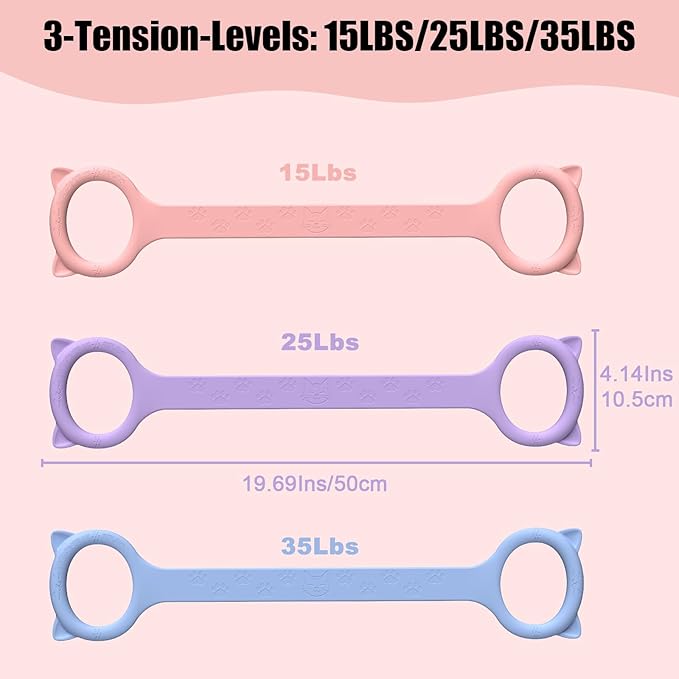 Figure 8 Resistance Bands, 8-Shaped Exercise Band for Women Arms Shoulder Back Legs Stretching Pilates Yoga