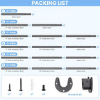 Closet Rods for Hanging Clothes, 17 to 99 Inch Stepless Adjustable Closet Rod, 1.3 Inch Diameter Metal Heavy Duty Closet Hanging Rod for Closet Wardrobes Laundry RV, Black