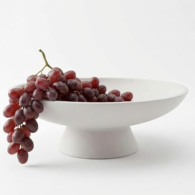 12" Concrete Extra Large Fruit bowl for Kitchen Counter, Coffee Table Decor, Decorative Key Bowl, Home Décor Accents, Kitchen Counter Decor Grey