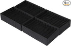 Qozary 4 Pack Drawer Organizers for Clothing, 10 Grids Foldable Dresser Drawer Organizers, Clothes Organizer for Folded Clothes, T-shirt, Tank Tops, Camisoles, Underwear, Leggings, Baby Clothes