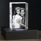 3D Photo Crystal,Personalized Gift for Dad Husband Grandpa,Custom Anniversary,Birthday,Memorial,Couples Gifts,Custom 3D Picture in Crystal