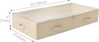 iwill CREATE PRO 31.5"(85cm) Length Spacious Visible Lidded Under Bed Storage Bins for Shoes, Blankets, Toys Organization Containers, Wedding Dress Storage Box, Beige