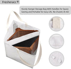 Clothes Hanger Organizer Holder for Space Saving, Fresheracc Hanger Triangle Storage Bag with Handles for Closet Tidier Laundry Rooms Wardrobe Drying Rack(Square)