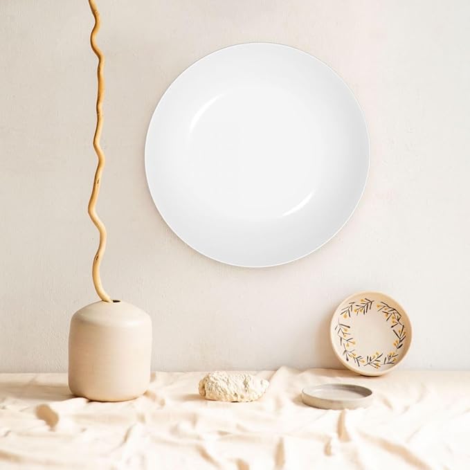 AKAISOEDN Custom Bone China Decorative Plate with Picture Logo Text Personalized DIY Photo Ceramic Dinner Plates with Display Stand Living Room Kitchen Office Decoration, White, 10in