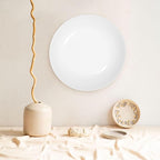 AKAISOEDN Custom Bone China Decorative Plate with Picture Logo Text Personalized DIY Photo Ceramic Dinner Plates with Display Stand Living Room Kitchen Office Decoration, White, 10in