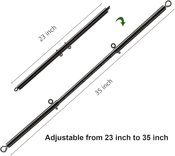 2pcs Black Portable Restore Spreader Bar, Exercise Guide Pilates Sports Aid Training Fitness Gear, Home Yoga Gym Kit with Fur Flocking Storage Bag