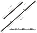 2pcs Black Portable Restore Spreader Bar, Exercise Guide Pilates Sports Aid Training Fitness Gear, Home Yoga Gym Kit with Fur Flocking Storage Bag