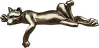 Golden Cat Resin Statue - Relaxing Lying Down Pose Cute Sleeping Kitten Golden Cat Figurine for Home Decor Minimalist Animal Statues for Bookshelf, Living Room, Bedroom, Office Desk Decor