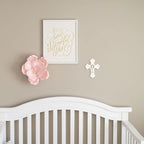DEMDACO Bless This Child Wall Cross - Blessing Cross for Baby - Faith Nursery Decor - Gift for Newborn - Religious Christian Wall Hanging - Porcelain - Gift Box Packaging - Pink