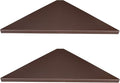 evron Corner Mounting Shelf Set of 2 – Easy to Install Floating Wall Shelves with Wood Grain Finish, Durable and Waterproof ABS Plastic for Kitchen, Bathroom, Living Room Home Décor