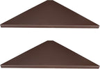 evron Corner Mounting Shelf Set of 2 – Easy to Install Floating Wall Shelves with Wood Grain Finish, Durable and Waterproof ABS Plastic for Kitchen, Bathroom, Living Room Home Décor