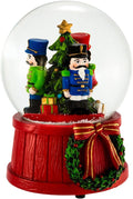 Kurt S. Adler J3257 100mm Wind-Up Musical Nutcracker Snow Globe