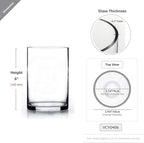 WGVI Quality Thick Weighted Clear Cylinder Glass Vases, 4" W x 6" H, Flower Arrangement Glass Candle Holders Wedding Centerpieces Terrarium Planter Pen Brush Storage Container, Bulk Wholesale, 6 Pcs