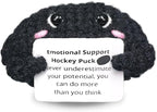 Handmade Collectible Hockey Puck - Emotional Support Decor,Tough & Supportive Gift for Hockey Players,Best Friend,Team Mate,Sports Room Decor Accent