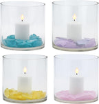 CYS EXCEL Cylinder Clear Glass Vase (H:5.9" D:5.9") | Multiple Size Choices Glass Flower Vase Centerpieces | Hurricane Floating Candle Holder Vase