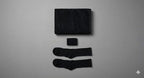 Personalized Women's Fitness Starter Pack, Black Rayon Bamboo Towel with Breathable Socks and Stretch Wristband, Soft Workout and Yoga Set
