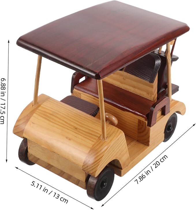 Toddmomy Wooden Antique Car Model Retro Vehicle Figurine for Home Decor Collectible Ornament for Vintage Car Enthusiasts and Auto Lovers