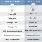 aooshine White Table Lamp for Bedside - 3 Color Temperature 3000K 5000K 4000K Bedroom Lamp, Pull Chain Control, USB A and C Ports, AC Outlets, Bulb Included, Medium