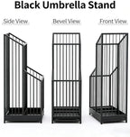Umbrella Stand with Drip Tray, Black Indoor Umbrella Holder for Entryway, Hotel & Office Entrance, Minimalist Modern Home Decor, Durable & Space-Saving Umbrella Storage Rack