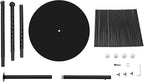 Freestanding Scarf Display Rack, Metal Spiral Scarf Holder with 30 Rods, Hijab Stand Belt Pants Hanger Organizer for Locker Room, Home, Office, Commercial Shopping Mall, Clothing Store (17X67in Black)