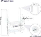 SWTYMIKI Over Door Hat Organizer - 3 Tier Wall Mounted Hat Rack with 2 Adjustable Metal Basket and 3 Hooks, Hanging Baseball Cap Organizer Storage Holds up to 29 Caps for Door, Bedroom, Closet