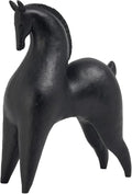 Cynkeyee Black Horse Statue Home Decor - Modern Abstract Horse Statues, Minimalist Decor Matte Black Horses Gift for Living Room Centrepiece Knick Knacks for Shelves 11.5x4.25x8.5 Inch