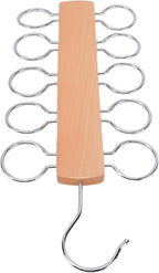 Yinhing 10 Hook Scarf Hanger, Wood Multi Functional Organizer for Scarves Ties Belts, with Smooth Edges and Resilient Design