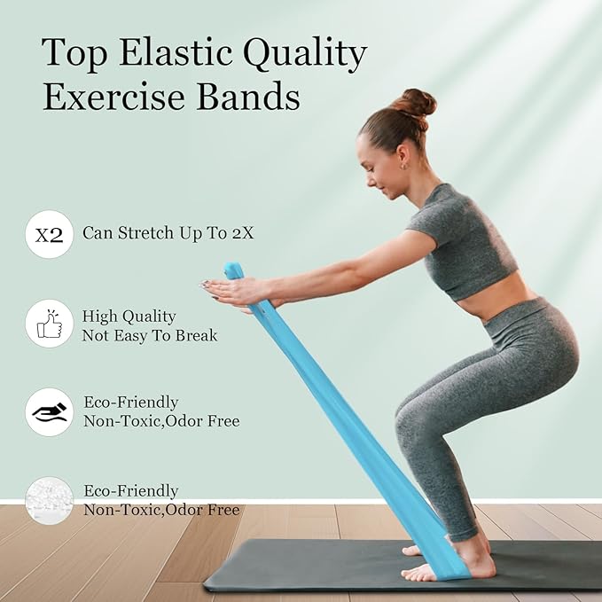 Wide Fabric Resistance Bands for Working Out, 3 Level Non-Slip Exercise Booty Bands for Women & Men Leg and Glutes with Hair Ties and Tape Measure - for Home Gym Workout, Yoga, Pilates