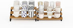 Furinno RAVEL Kitchen Countertop Organizer Set of 2, 3-Tier Nesting Metal Frame Counter Shelves, Kitchen Storage, Expandable, Spice Rack, for Pantry, Coffee Bar, Beech