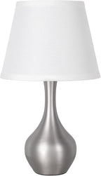 Seealle Touch Table Lamp for Bedroom, 3-Way Dimmable Small Bedside Lamps for Night Stands with Wires, Silver Desk Lamp for Kids Room, Office, Living Room, End Table(LED Bulb Included)