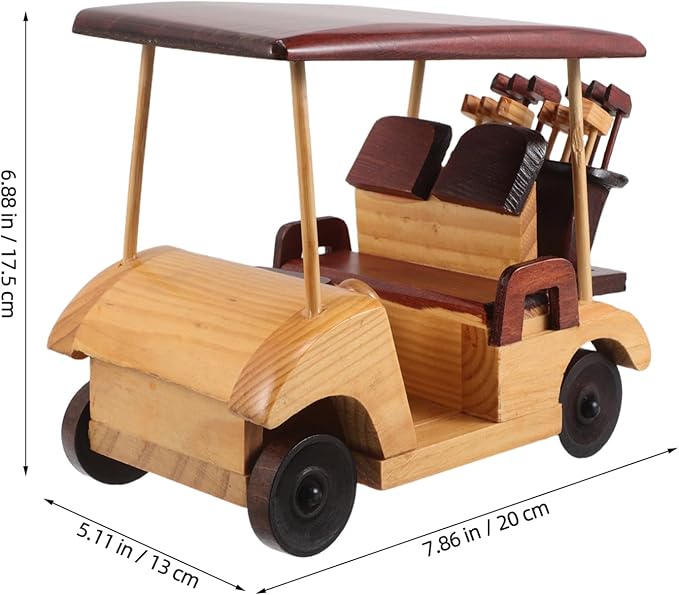 VICASKY Wooden Car Figurine Handmade Retro Vehicle Sculpture for Home Decor Unique Vintage Ornament for Auto Enthusiasts and Collectors Artisan Crafted Wooden Vehicle Collectible