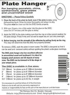 Invisible English Disc Adhesive Large Plate Hanger Set (4-4 Inch Hangers)