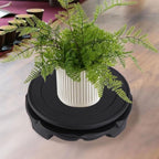 Wooden Display Stand Round Pedestal Base 5.11X5.11X1.57In Oriental Vase Sculpture Display Riser for Home Bedroom Living Room