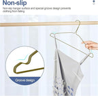 SPECILITE Wire Hangers 150 Pack, Metal Wire Clothes Hanger Bulk for Coats, Space Saving Metal Hangers 16.7 Inch Ultra Thin Non Slip with Groove, for Standard Size Suits, Shirts, Pants, Skirts-Silver
