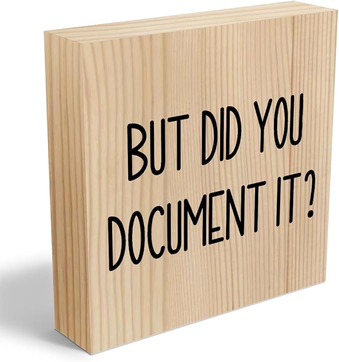 Funny HR Wooden Box Sign for Office Tabletop & Home Decor - Thank You Gifts for Boss Day & Retirement