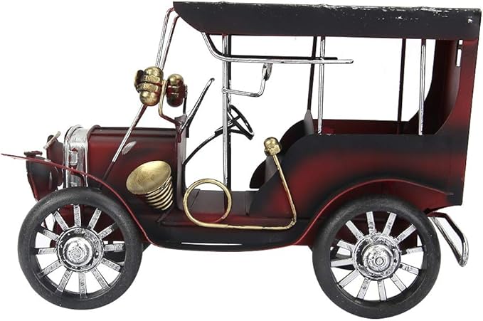 Oumefar Classic Car Model,Metal Antique Vintage Car Model Old Vintage Car Model Ornament for Car Arts Craft Collections Home Desktop Decoration Great Birthday Gift