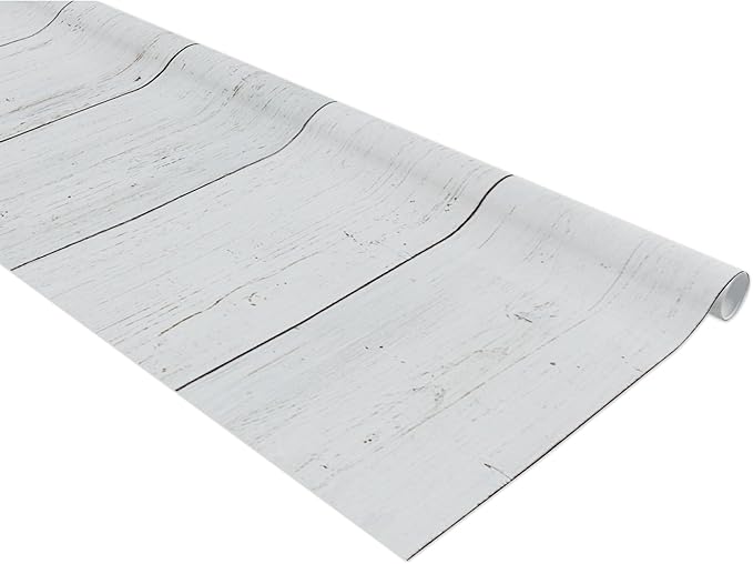 Fadeless Bulletin Board Paper, Fade-Resistant Paper for Classroom Decor, 48” x 12’, White Shiplap, 1 Roll