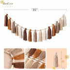 DrCor Boho Terracotta Rainbow Tassel Garland – Classroom Decor for Teachers, Bulletin Board Decorations, Back to School Wall Hanging for Nursery, Kids Room, Baby Shower & Party Decor