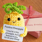 2Pcs Funny Gifts, Emotional Positive Support Potato Pineapple, Handmade Crochet Lemon Knitted Doll Gifts for Women, Boys, Girls.