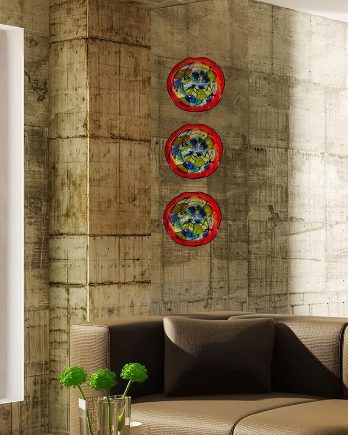 Dale Tiffany Favorite Art Glass Collection Hankley Wall Decor, 9", Blue