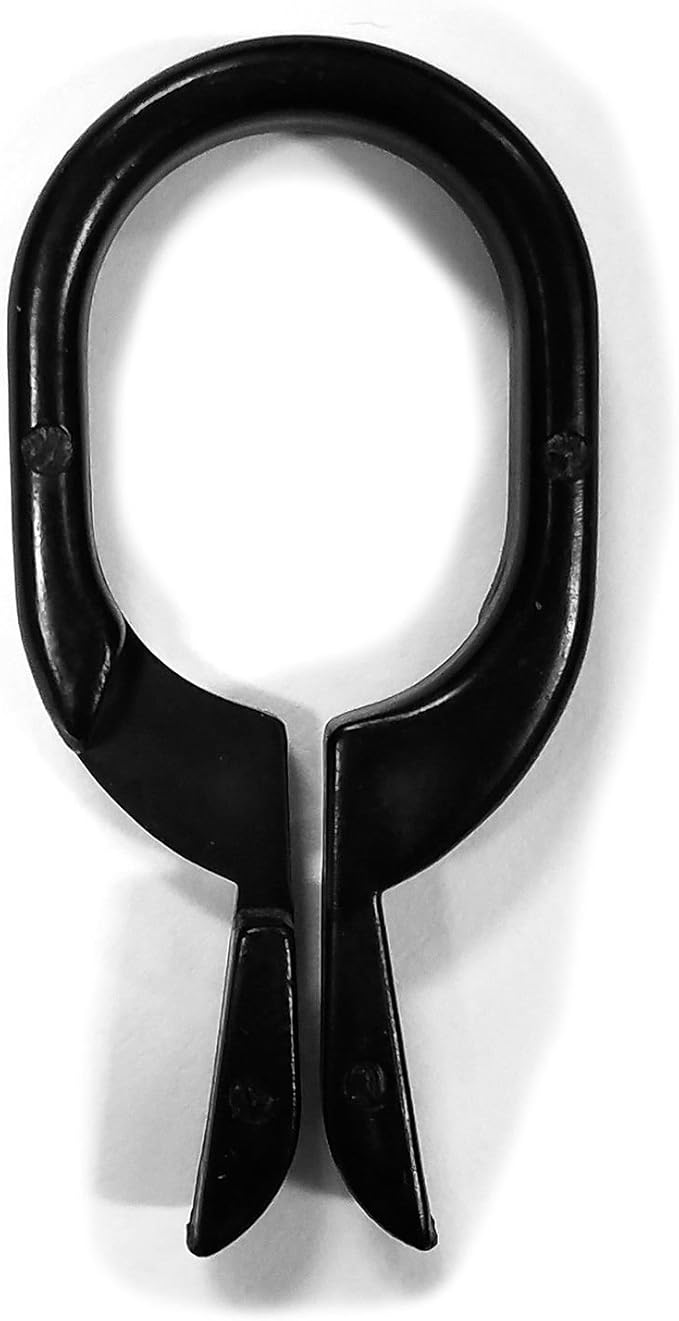 Black Scarf Clip Hangers for Retail, Economic Plastic Fine Garment Pinch Hooks, 100 Pack