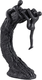 Hebdids Modern Art Sculpture - Living Room and Office Dynamic Climbing Wall Character Decoration, Black Statue,9 x 5.51 x 1.97inches Elegant Black Home Decoration Gift