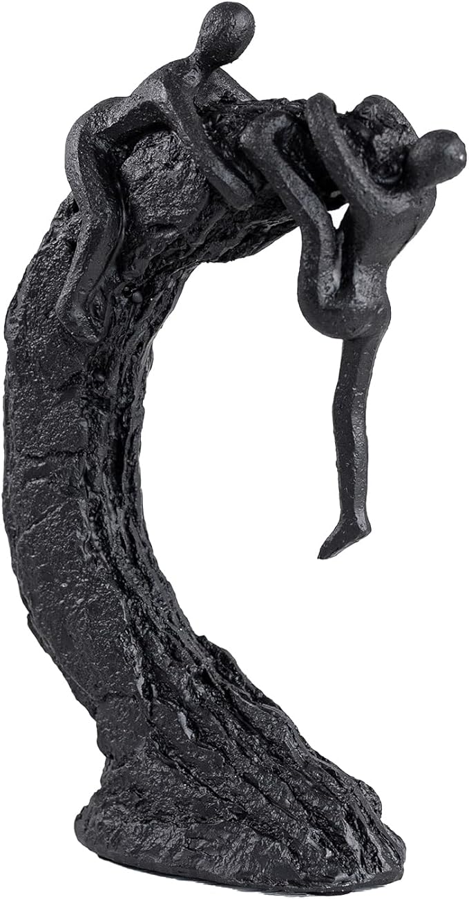 Hebdids Modern Art Sculpture - Living Room and Office Dynamic Climbing Wall Character Decoration, Black Statue,9 x 5.51 x 1.97inches Elegant Black Home Decoration Gift