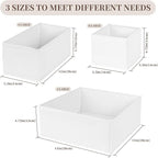 Drawer Organizer Clothes, 16 Pack Dresser Organizer Bins, Foldable Closet Organizers and Storage Fabric Dresser Bins, Shallow Drawer Dividers for Clothing, Underwears, Socks, Tie
