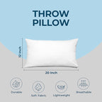 Utopia Bedding Throw Pillows (Set of 4, White) – 12 x 20 Inches Down Alternative Pillows for Bed, Sofa, and Couch - Fluffy Decorative Stuffer Pillow for Indoors & Outdoors