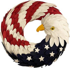 250th Anniversary Patriotic Wreath, 4th of July Wreath for Front Door, Patriotic Wreath Handmade Eagle Wreaths, Memorial Day Home Decoration for Indoor and Outdoor (A)