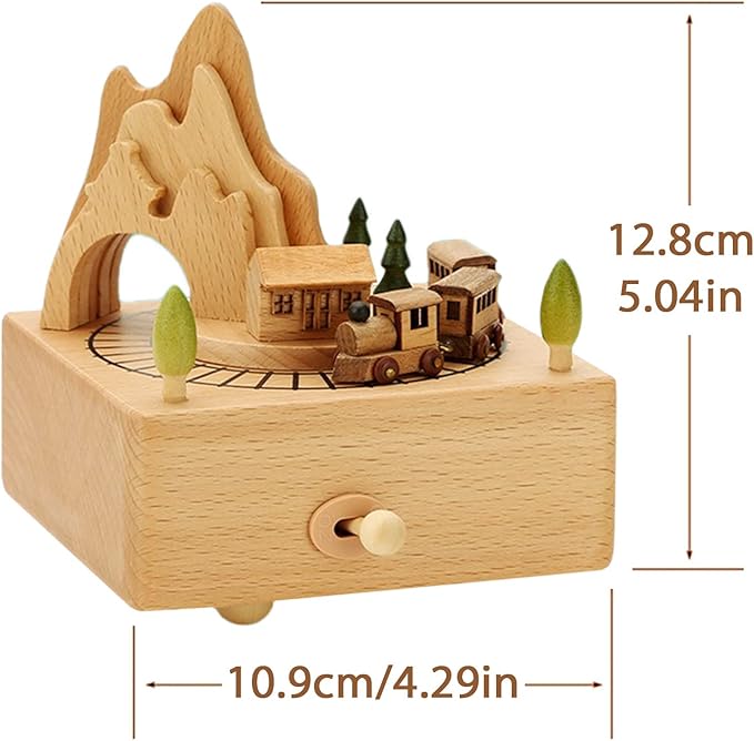 ROSIKING Classical Music Box Revolve Musical Boxes Christmas Birthday Valentine's Day Gifts for Lover, Boyfriend, Girlfriend, Husband, Wife Plays Here Comes The Sun