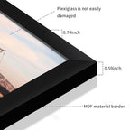 8.5x11 Picture Frame 3 Pack - Black Poster Frame Display Pictures 6x8 with Mat or 8.5 x 11 Without Mat for Wall Hanging Horizontal and Vertical