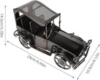 Vintage Metal Vehicle Model Figure - Antique Car Collectible Collection - Decorative Scene Car Ornament for Bar Home Interior Desktop